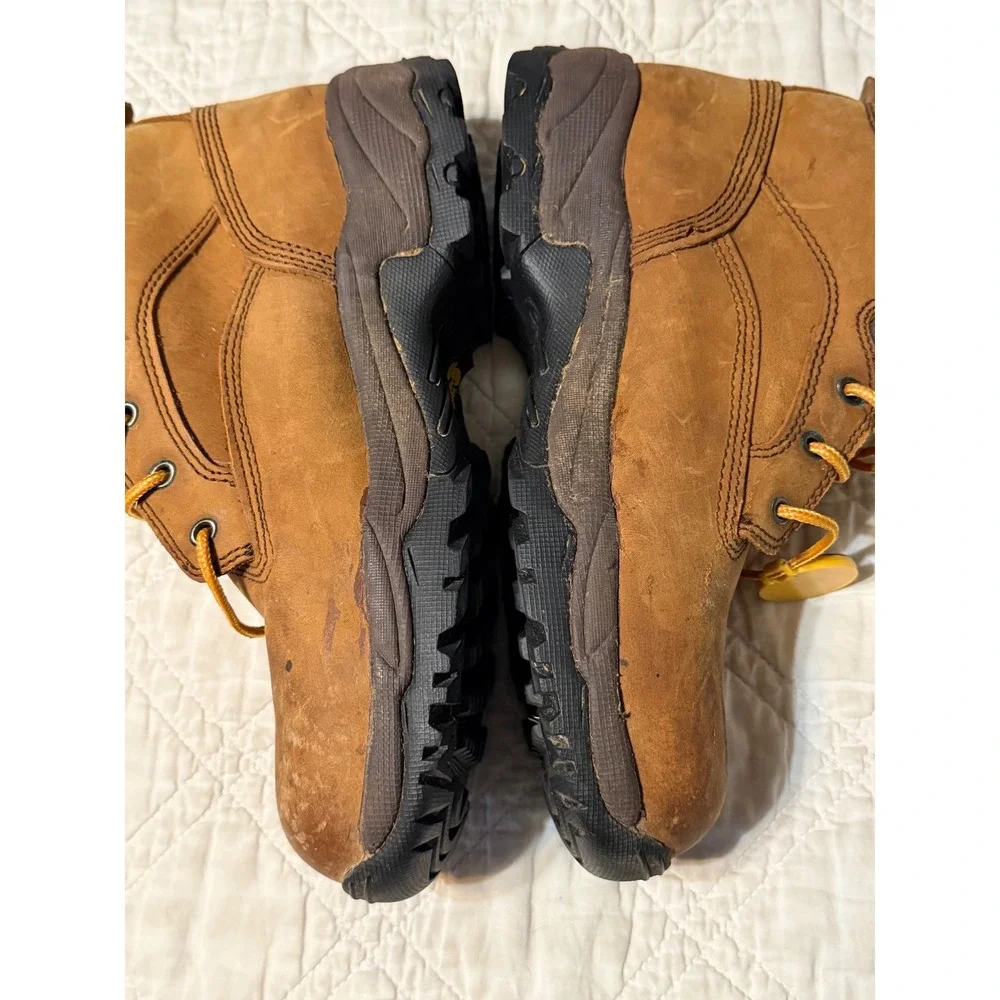 Chippewa Mens Waterproof Composite Toe Work Boots Brown Leather Size 11 XW